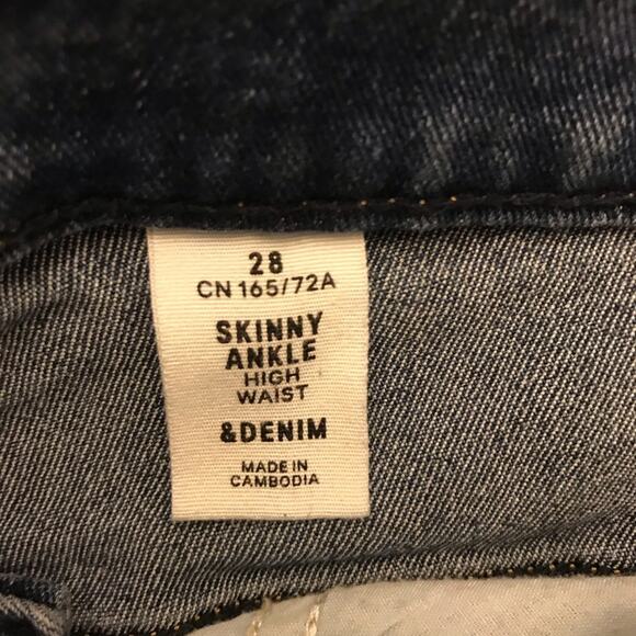 &Denim H&M Skinny Ankle High Waist Jeans 28 - Picture 3 of 5